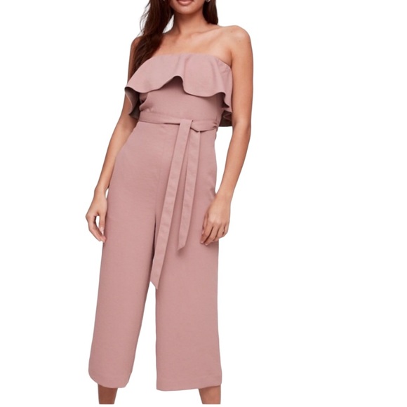 Babaton Pants - Babaton off the shoulder wide leg cropped romper size 6 excellent condition